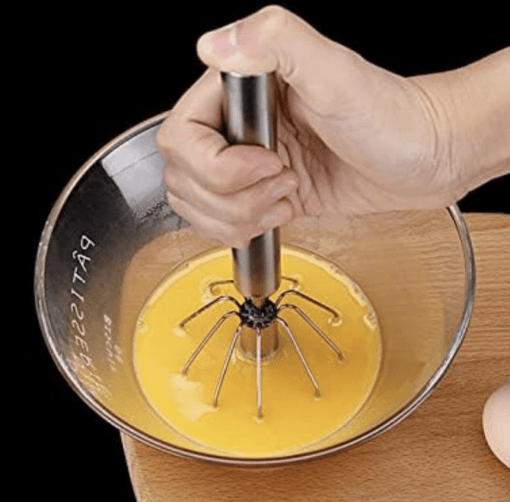 Stainless Steel Semi-Automatic Egg Beater Household Baking Tool Cream Egg Hand Mixer - Image 2